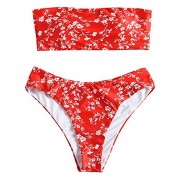 ZAFUL Women's Sexy Bikini Swimsuit Padded Push-up Bikini Set Red Color Series Two Pieces Swimsuit - Swimsuit - $9.99 