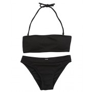 ZAFUL Women's Strappy Bandeau High Cut Two Piece Bikini Swimwear Bathing Suits - Swimsuit - $9.99 