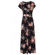 Zattcas Womens V Neck Floral Maxi Dress Summer Casual Pocket Maxi Long Dress - Obleke - $76.99  ~ 66.13€