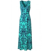 Zattcas Womens V Neck Sleeveless Maxi Dress Casual Empire Floral Maxi Dress - Haljine - $76.99  ~ 489,08kn