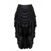 Zhitunemi Women's Steampunk Skirt Ruffle High Low Outfits Gothic Plus Size Pirate Dressing - アンダーウェア - $30.99  ~ ¥3,488