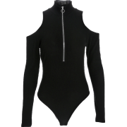Zipper high collar bodysuit - Overall - $19.99  ~ 17.17€
