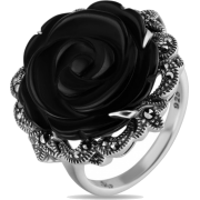 Кольцо Черная роза - Rings - 