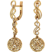 Золотые серьги Италия - Earrings - $180.02 