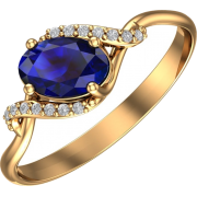 Золотое кольцо Цвет настроения – синий - Anelli - $102.83  ~ 88.32€