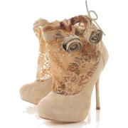 Topshop Lace Boots - Škornji - 