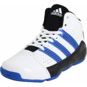 adidas Superbeast TD Mid Basketball Shoe (Little Kid/Big Kid) Running White/Bright Blue/Black - Sneakers - $32.39 