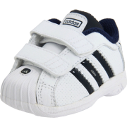 adidas Superstar 2G Ultra CFI Hook-And-Loop Basketball Shoe (Infant/Toddler) White/Dark Indigo/White - Sneakers - $32.00 