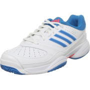 adidas Women's Ambition Stripes Vi W Tennis Shoe Running White/Sharp Blue/Turbo - Sneakers - $30.25 