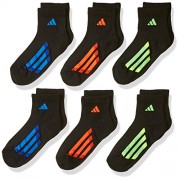 adidas Youth Graphic Medium Quarter Sock, Pack of 6 - Flats - $9.60 