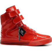 All Red Leather Supras Society - Čizme - 
