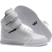 All White Supra Tk Society Hig - Čizme - 