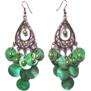 green earrings - Earrings - 