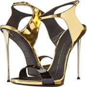 black and gold sandals - Sandale - 