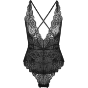 black lace bodysuit - Roupa íntima - 