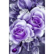 blue purple rose background - Ilustracje - 