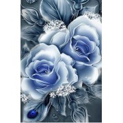 blue rose background - Иллюстрации - 