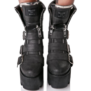 #boots #black #goth #punk #belt - Platforms - 