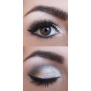 brown eye makeup white eyeshadow - Minhas fotos - 