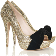 gold shoes    - Buty - 