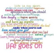 life goes on...   - 插图用文字 - 