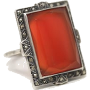 circa 1930s carnelian ring - Anelli - 