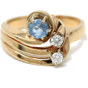 circa 1980s Blue Topaz Ring - Prstenje - 