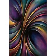 colorful ribbon on black background - Иллюстрации - 