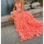 coral dress - My photos - 