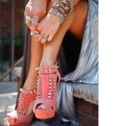 coral shoes - My photos - 