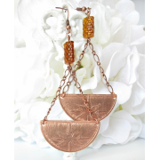 Etched copper earrings - Мои фотографии - 