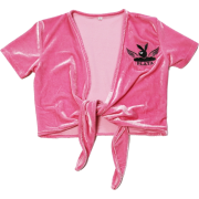 embroidered pink velvet lace cardigan - Westen - $25.99  ~ 22.32€