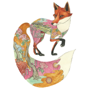 floral fox - 动物 - 