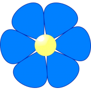 flower sticker blue - Uncategorized - 