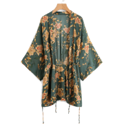 #green #yellow #flowers #kimono - Jaquetas e casacos - 