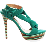 guess green sandals - Sandalen - 