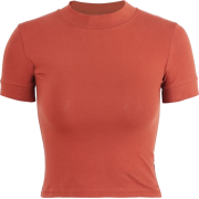half neck high waist short sleeve - T-shirts - $15.99 