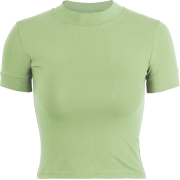 half neck high waist short sleeve - T-shirts - $15.99 