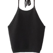halter neck strap lace short vest - Maglie - $15.99  ~ 13.73€