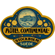 hotelcontinental stockholm vintage label - Ilustracije - 