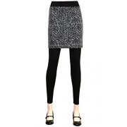 iliily Rose Pattern Floral Skirt With Footless Stretchy Leggings Pants - Flats - $27.99 