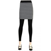 ililily Fancy Checkered Skirt With Attached Footless Slim Stretchy Leggings - Balerinke - $28.99  ~ 184,16kn