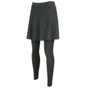 ililily Flare Skirt Footless Leggings S-2XL Size Elasticated Long Skinny Pants - Flats - $22.99 