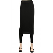 ililily Long Knee Length Skirt with Full length Slim Stretch Active Leggings - Flats - $29.99 