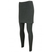 ililily Slim H Line Skirt Active Footless Leggings S-2XL Size Elastic Long Skinny Pants - Flats - $19.49 