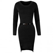 ililily Women Sexy Long Sleeve Stretchable Knee Length Bodycon Casual Dress - Sapatilhas - $20.99  ~ 18.03€