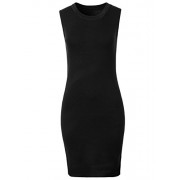 ililily Women Sexy Sleeveless Stretchable Midi Length Casual Soft Knit Dress - Balerinki - $15.99  ~ 13.73€