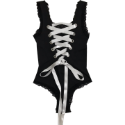 lace stitching strapless halter jumpsuit - Grembiule - $25.99  ~ 22.32€
