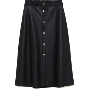 leather skirt - Suknje - 