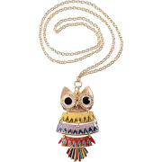 Cute  Owl Pendant  Nacklace - Ogrlice - $5.99  ~ 5.14€